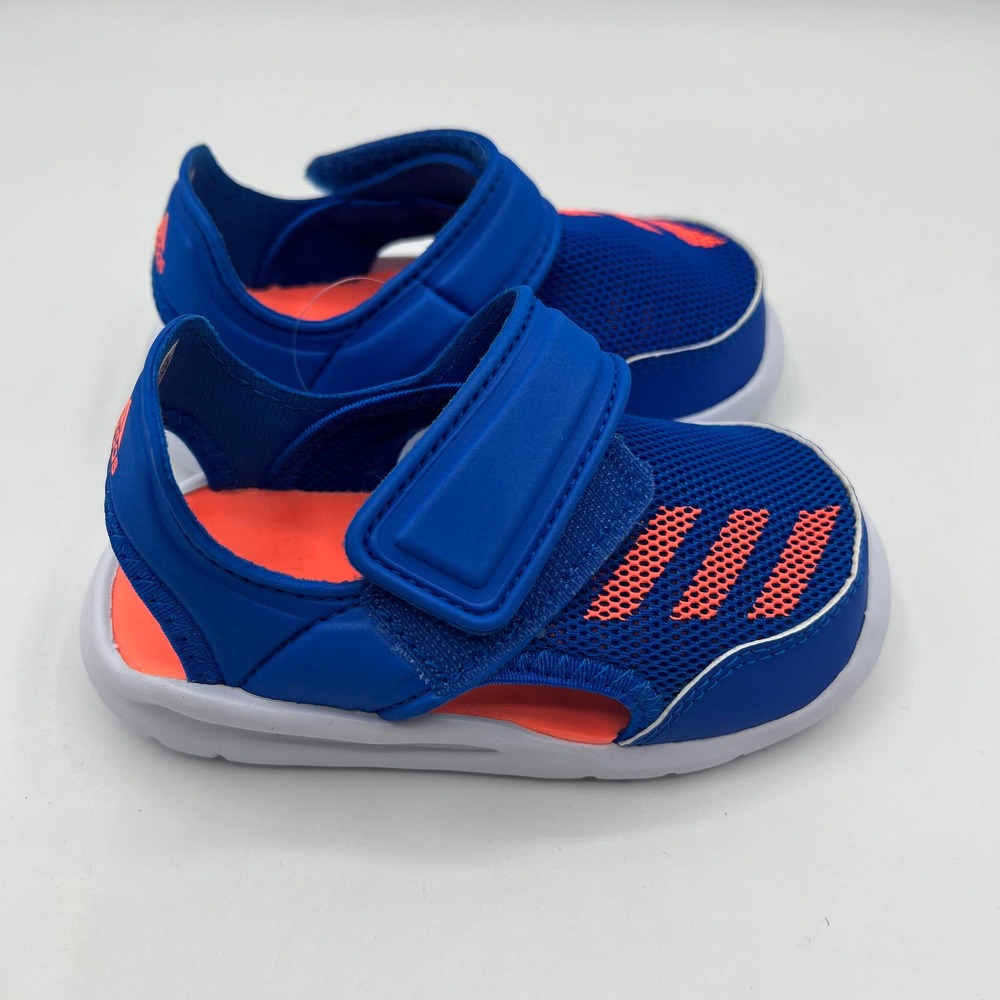 Adidas FortaSwim I Toddler kids Swim Sandals Shoes Size 7K Blue/Orange - Picture 2 of 5
